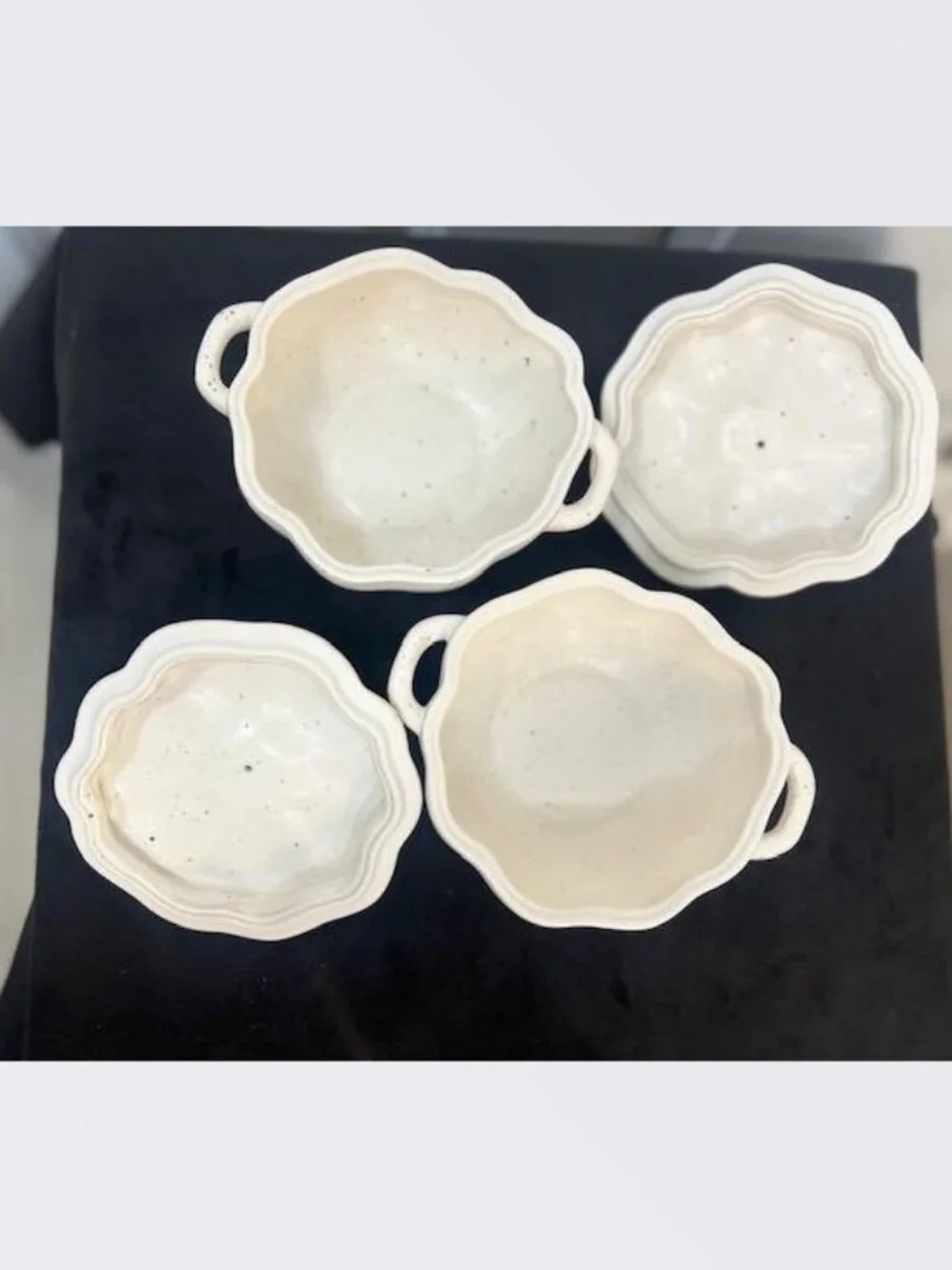Anthropologie White Speckled Pumpkin Cocotte - Set of 2 - NWOT